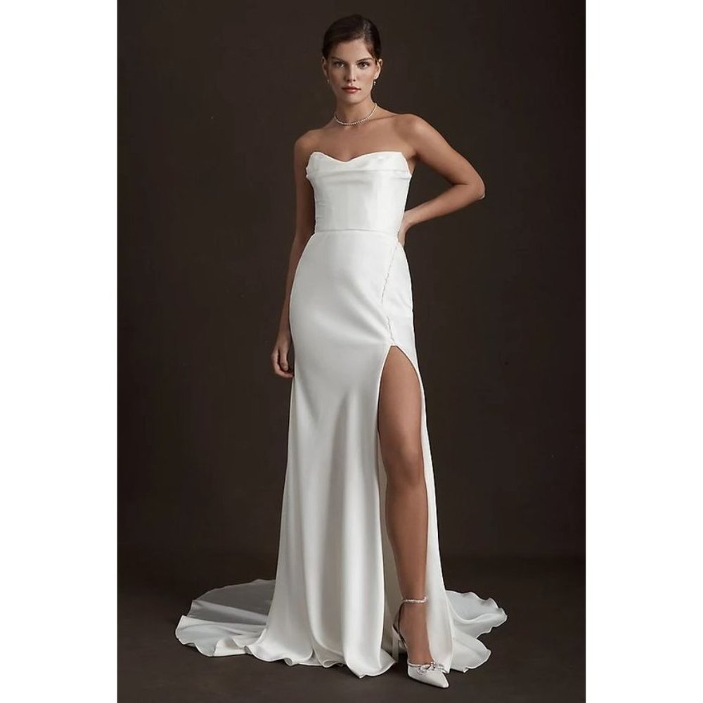 Watters Orlie Wedding Gown Size 0, 2, 6 and 8 Satin Slit NEW